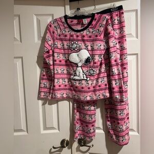 Peanuts Snoopy Pink Pajama Set
